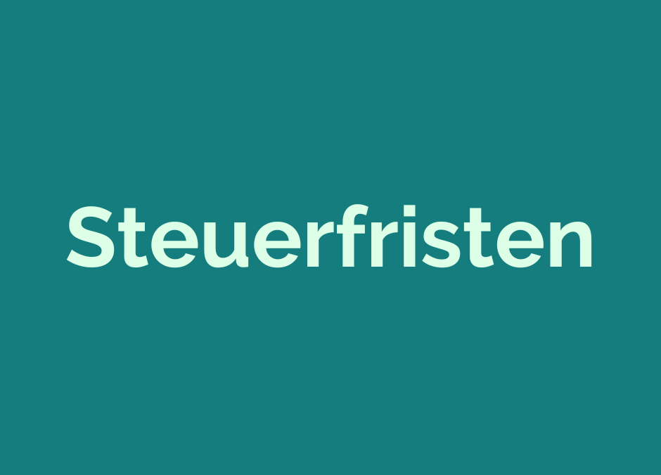 Steuerfristen